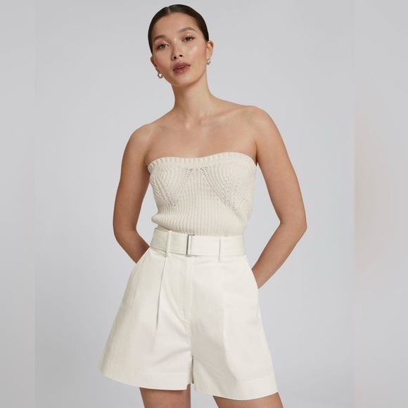 & OTHER STORIES Knitted Bandeau Tube Top Off White Size Medium - Picture 1 of 11